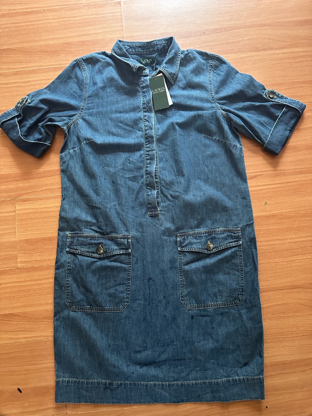 Ralph Lauren Indigo Denim Midi Shirt Dress